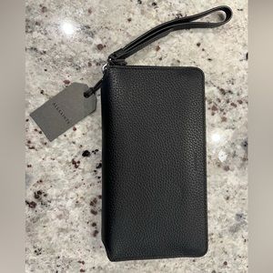 All Saints black leather wallet